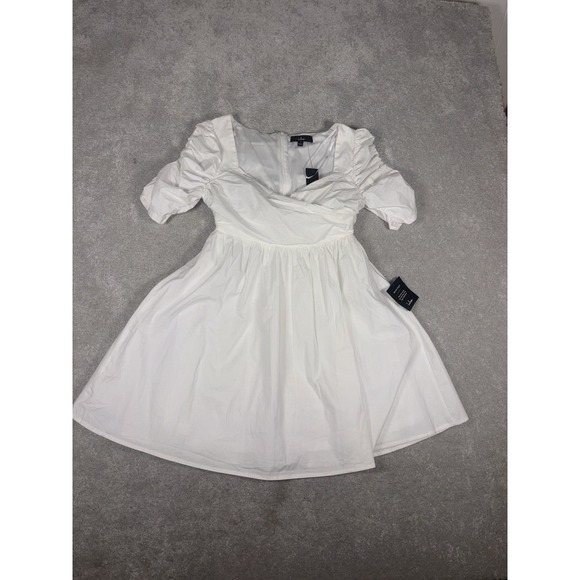 lulus white babydoll dress nwt small lined - Picture 3 of 11